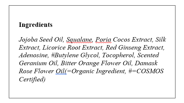DRESSINGTABLE Brightening Iron Face Oil