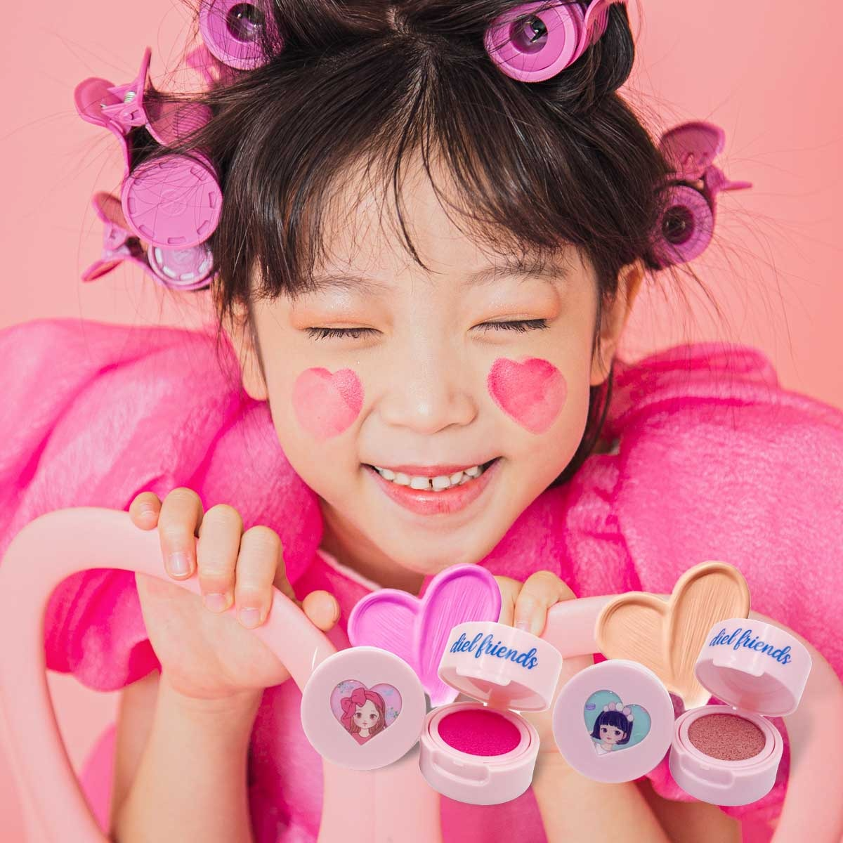 DIEL FRIENDS Judy Pink Heart Cheek Stamp