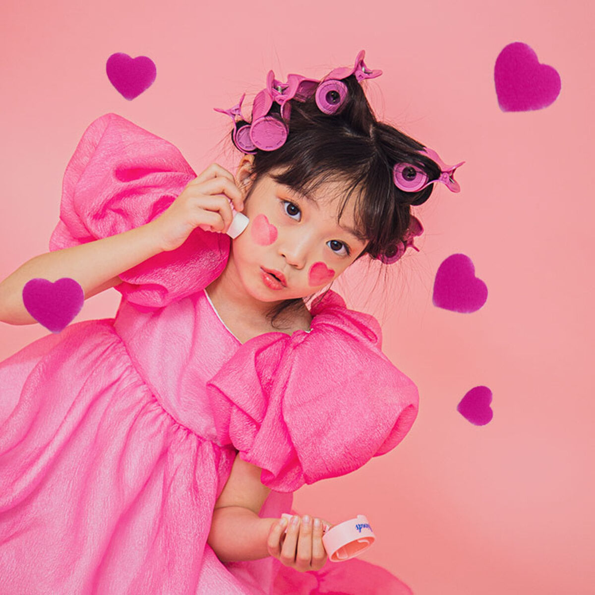 DIEL FRIENDS Judy Pink Heart Cheek Stamp