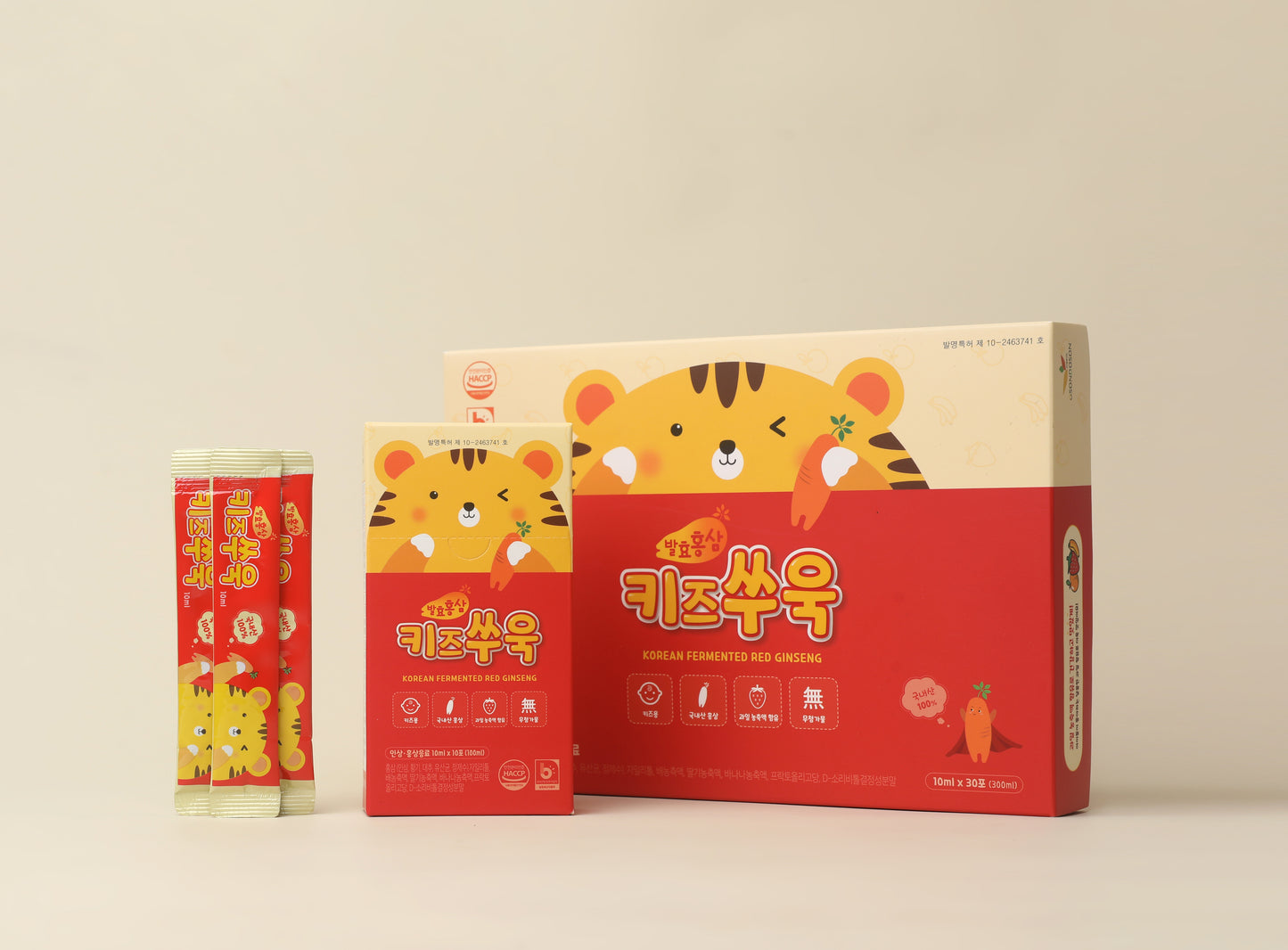 [오손도손] 발효홍삼 키즈쑤욱 스틱홍삼즙 10ml 30포
