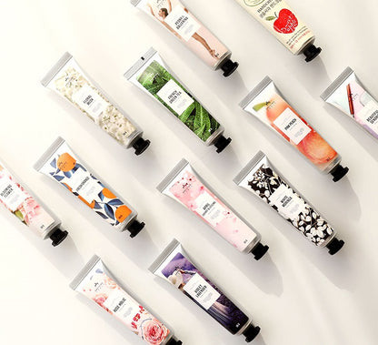 multiple tubes of hand cream in various colors